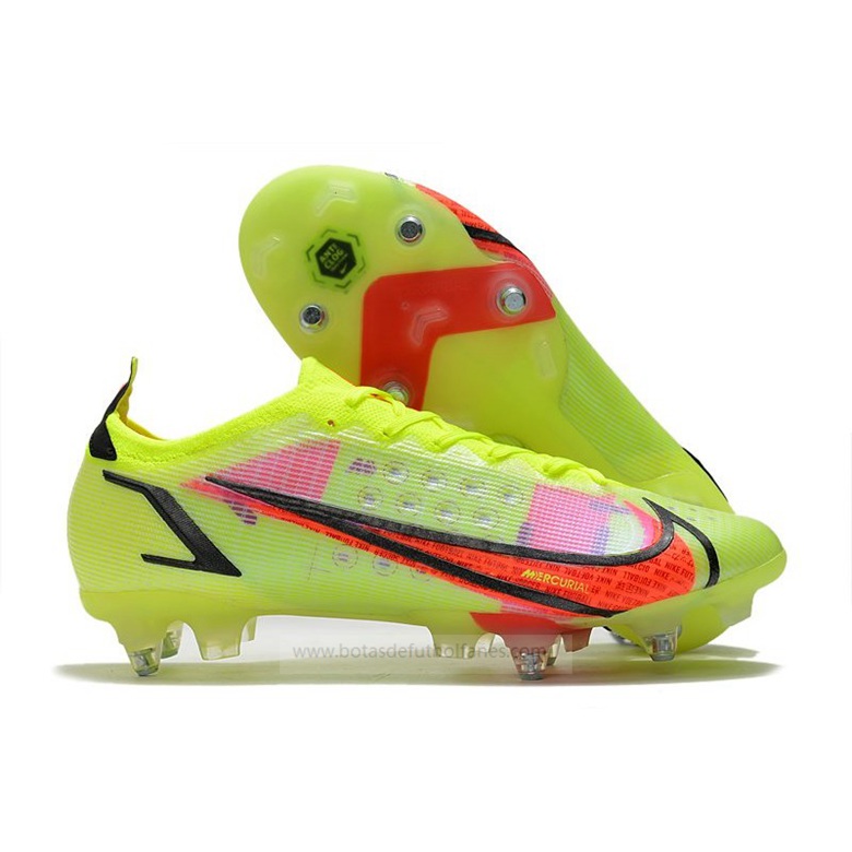 Nike Mercurial Vapor Elite SG Pro Volt Negro Brillante Crimson